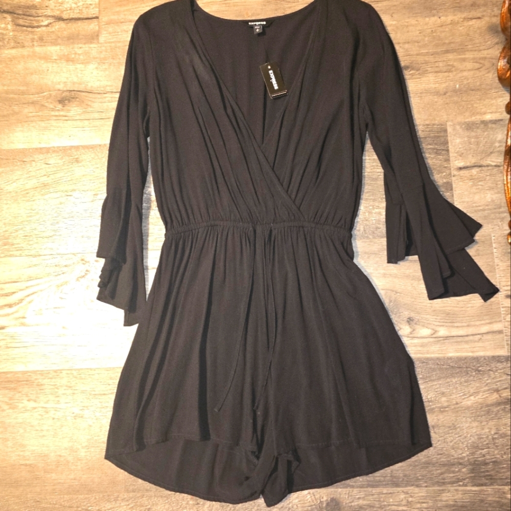 NWT Express brand black romper size small